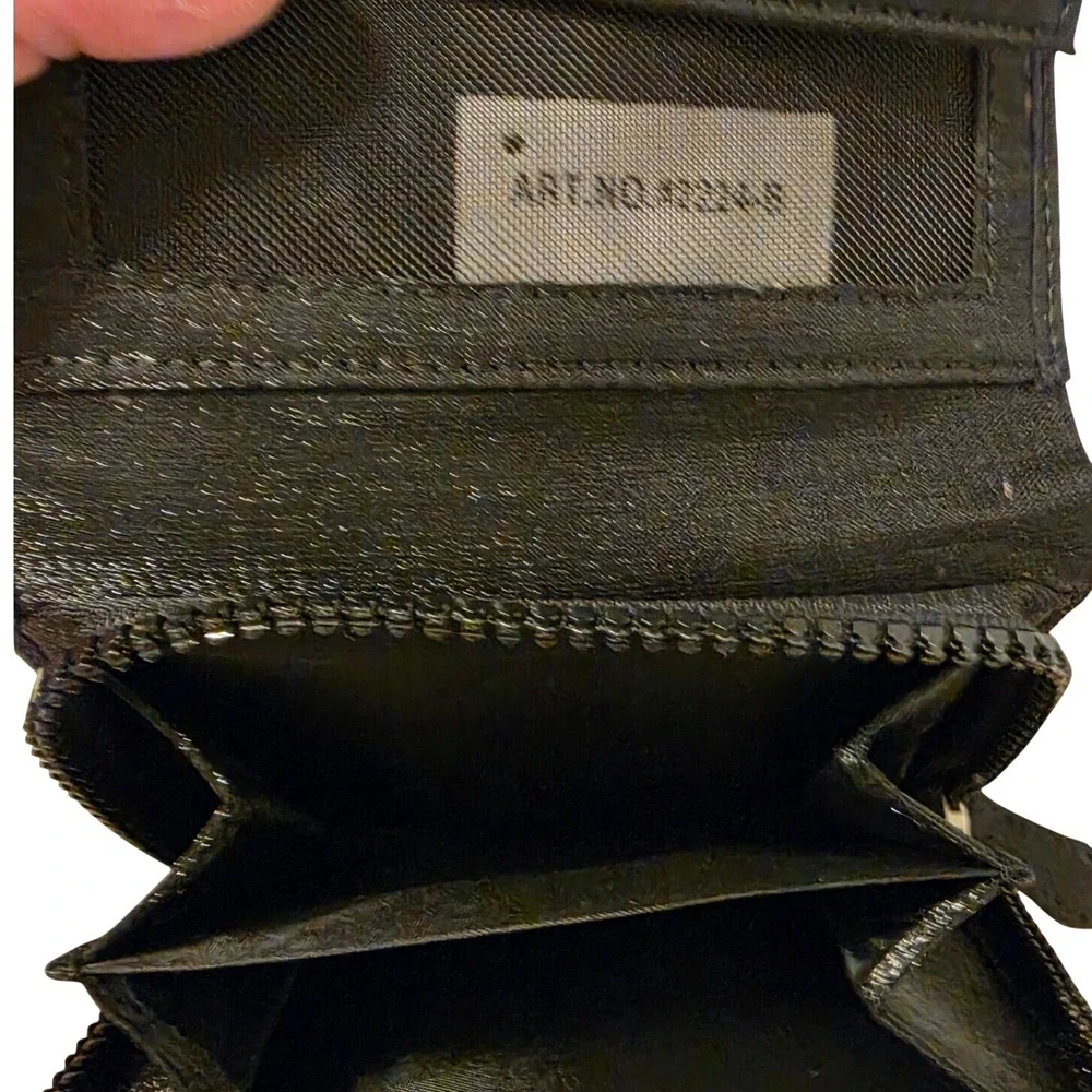 Vintage Kate Spade New York Black Glitter Crossbody Wallet Bag 2224-B  Mini